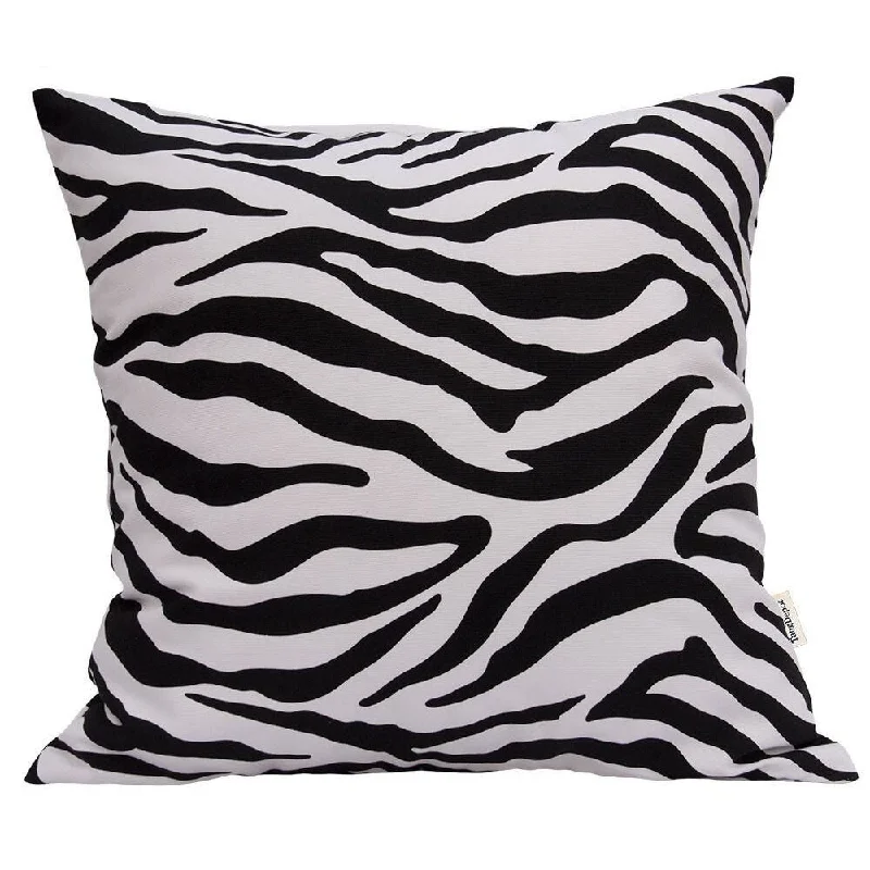 Cotton Linen Pillowcase Zebra Pattern 18 x 18