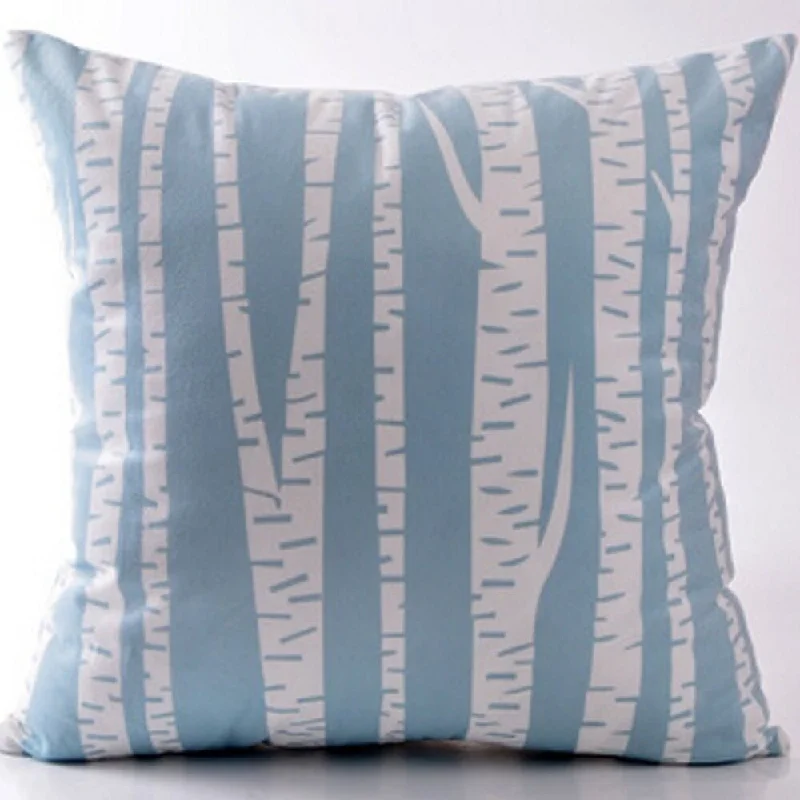 Cotton Linen Throw Pillow Case Aspen Blue 18 x 18