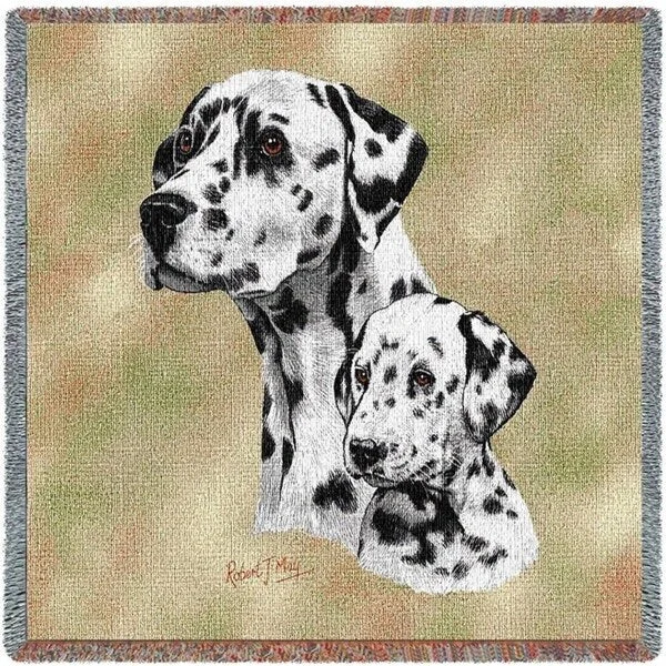 Dalmatian with Puppy Small Blanket