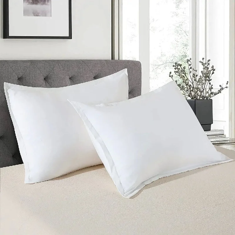 DCP Slip Pillowcase Silk White Pillow shams,2 Pack