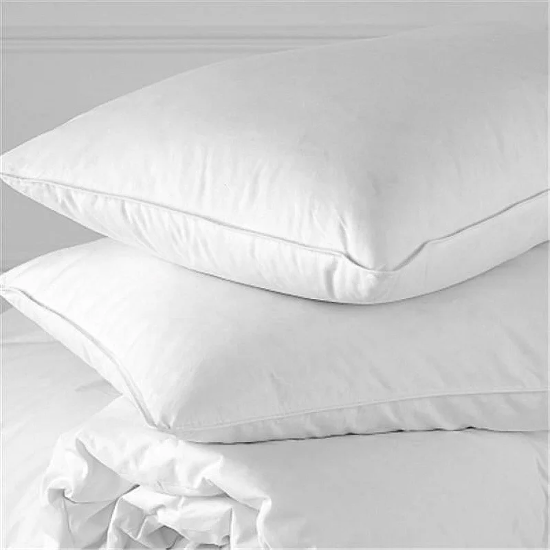 Deluxe Comfort Three Chamber Goose Down Bed Pillow - White