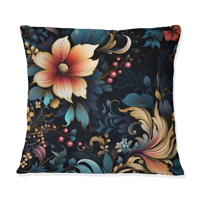 Designart "Classic Elegance Paisley Pattern" Paisley Printed Throw Pillow