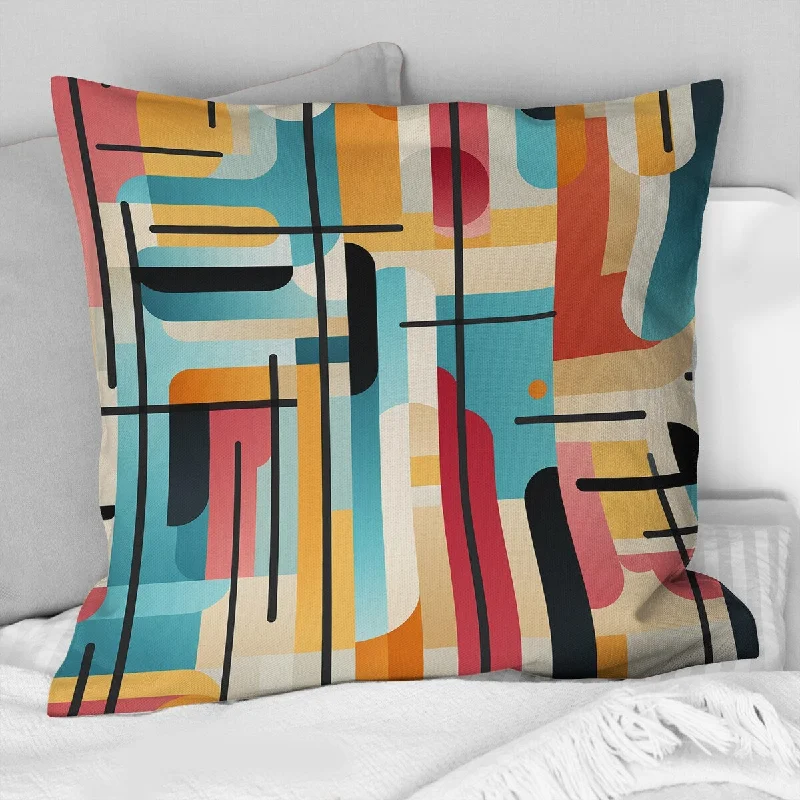 Designart "Modern Bold Stripes Pattern I" Striped Printed Throw Pillow