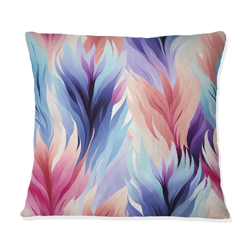 Designart "Purple And Pink Boho Ikat Spirit Harmony" Ikat Printed Throw Pillow