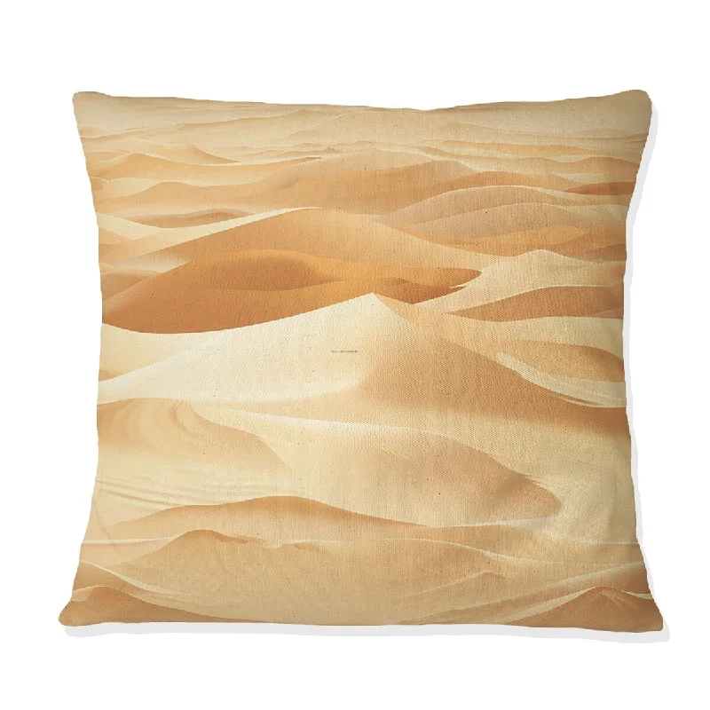 Designart "Sahara Sandscape Mirror" Abstract Printed Throw Pillow