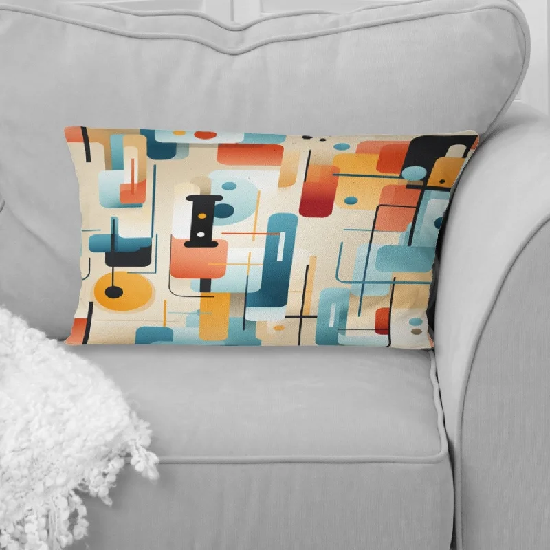 Designart "Urban Abstraction" Geometric Printed Throw Pillow