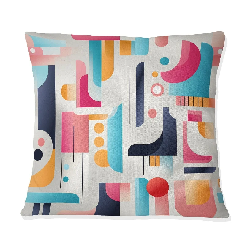 Designart "Urban Abstraction III" Geometric Printed Throw Pillow