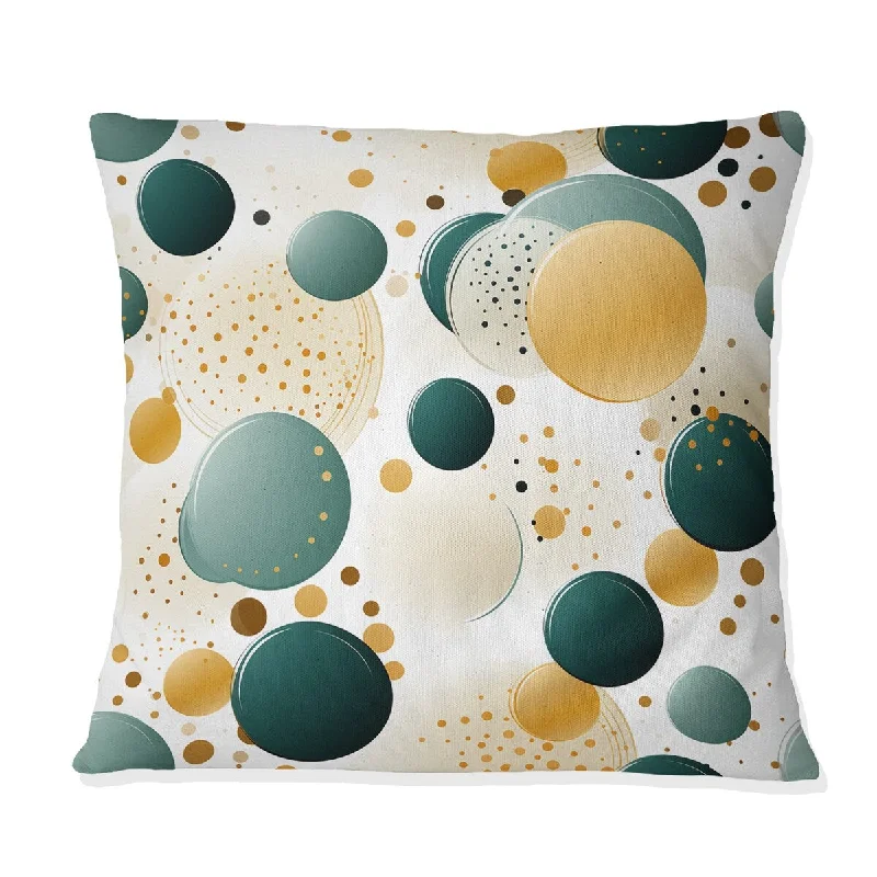 Designart "Urban Oasis Polka Dots Pattern" Polka Dots Printed Throw Pillow