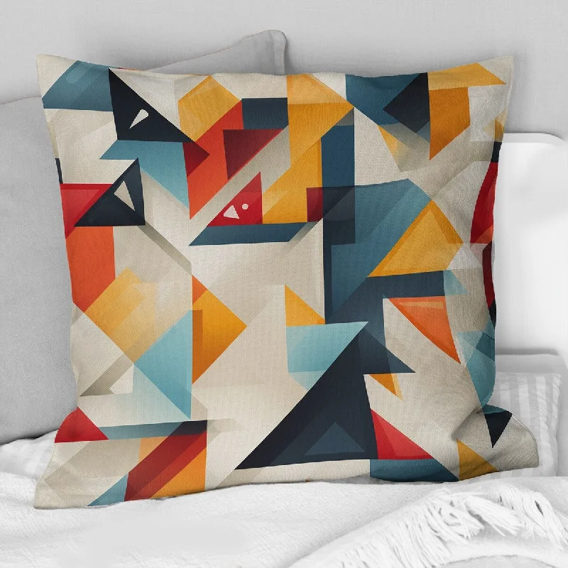 Designart "Urban Simplicity" Geometric Printed Throw Pillow