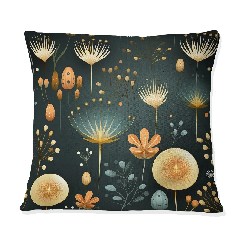 Designart "Vintage Danish Delight" Midcentury Printed Throw Pillow