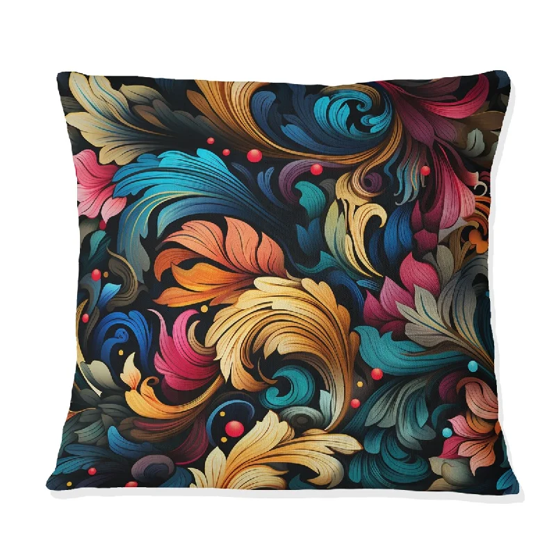 Designart "Vintage Elegance Paisley Pattern II" Paisley Printed Throw Pillow