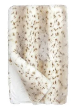 Luxury New Couture Collection Snow Leopard Throw