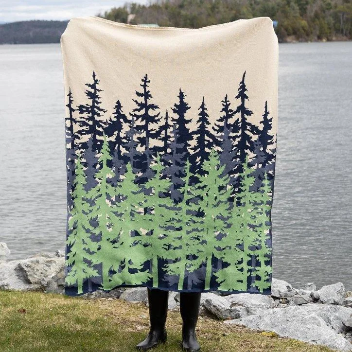 Eco Tree Line Throw Blanket