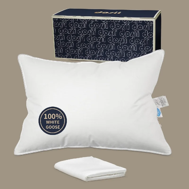 Goose Down Pillows Luxury Hotel Cooling Breathable Bed Pillows - 100%Goose Down