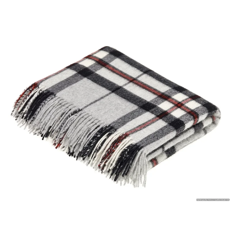 Grey Thompson - Merino Lambswool Throw Blanket - Made in UK