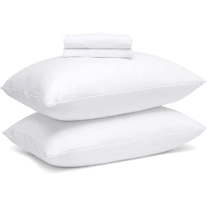 Guardmax Waterproof Bedbug Zippered Pillow Encasement 2 Pack - White