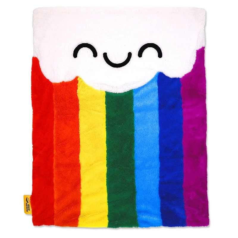 Kids' Smiley Rainbow Snuggly Blanket, Ultra Soft Sensory Plush