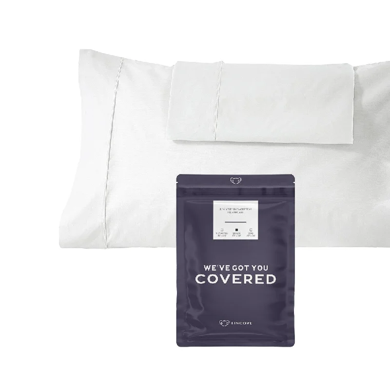 Lincove Soft and Durable Bed Pillowcase - 100% Cotton Sateen, 500 Thread Count