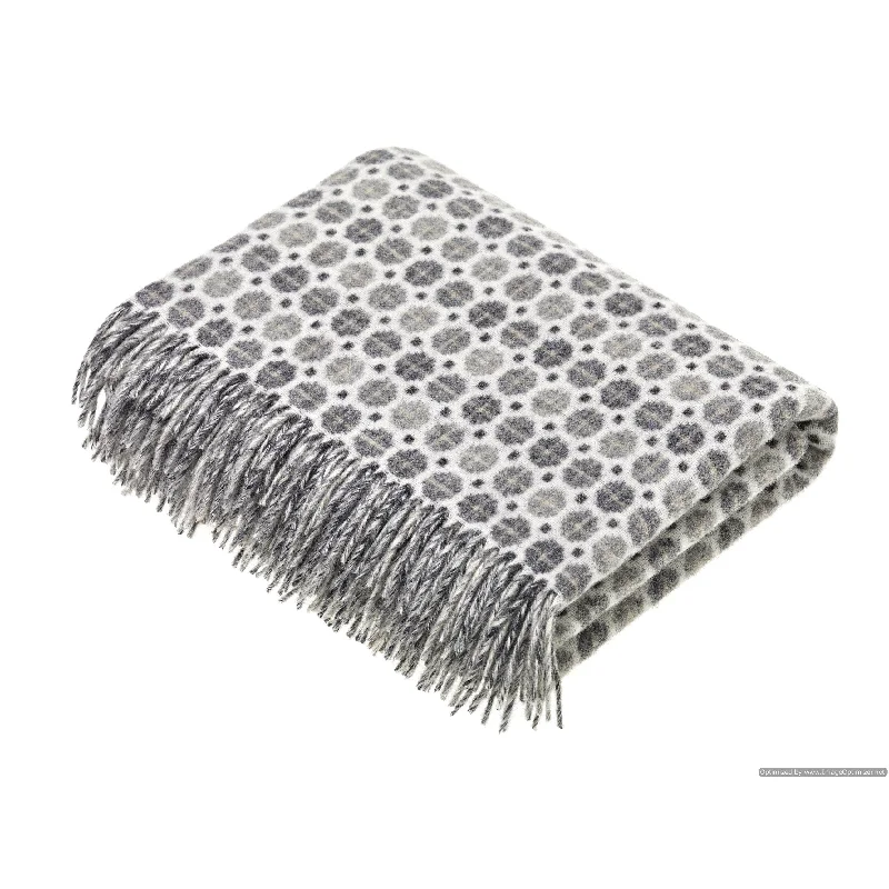 Merino Lambswool Throw Blanket - Milan - Clover, Made in England