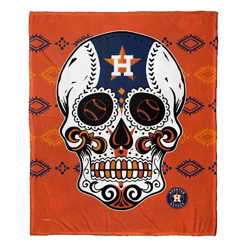 MLB Candy Skull Houston Astros Silk Touch Throw