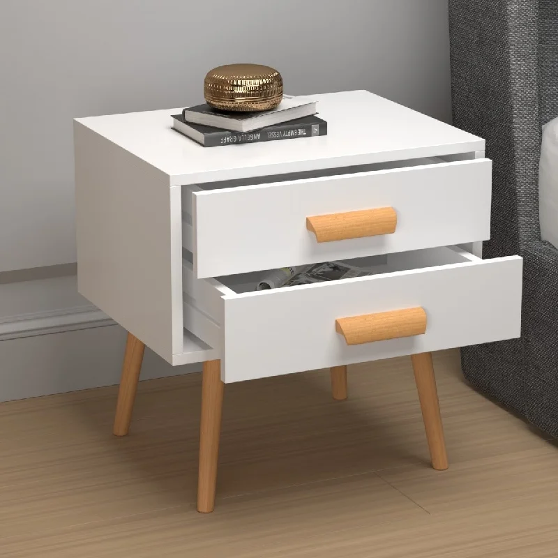 Modern 2-drawer Nightstand storage cabinet Bedside Tables