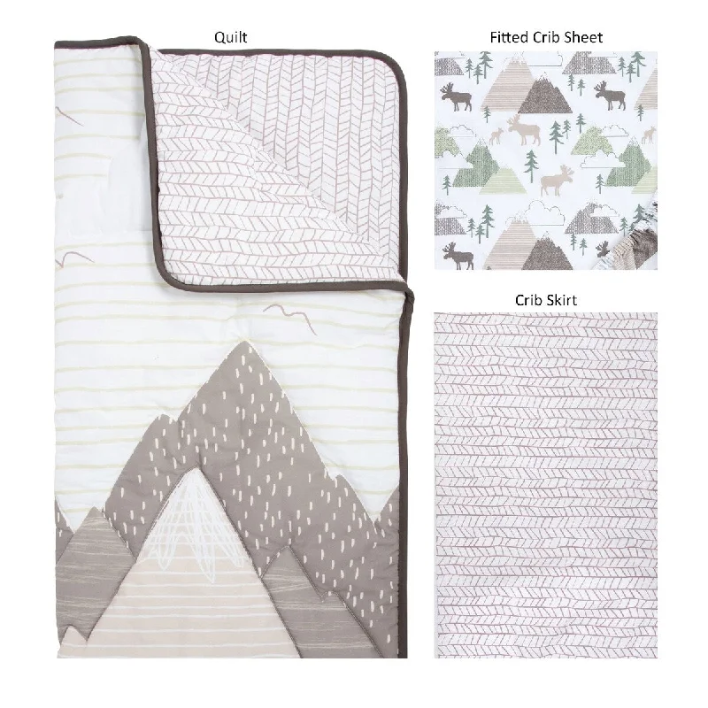 Mountain Baby 3 Piece Crib Bedding Set