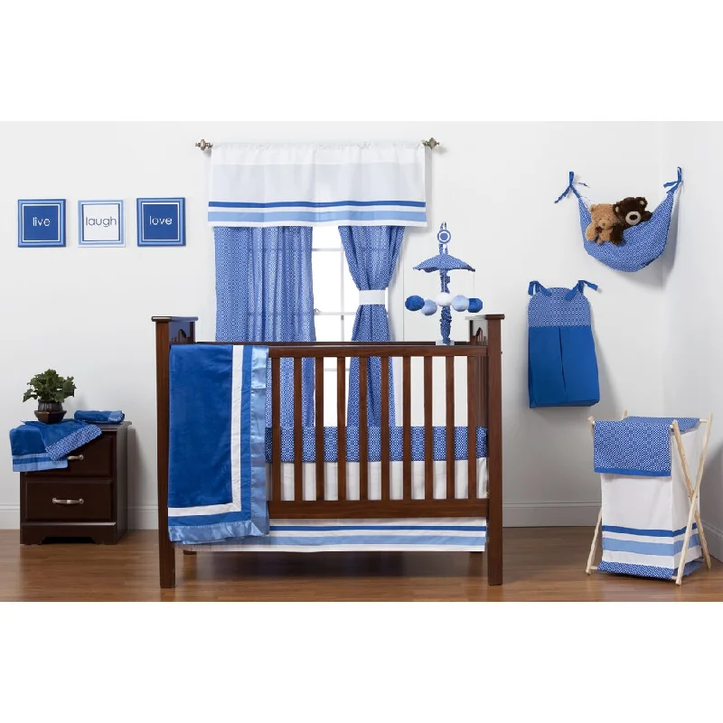 One Grace Place Simplicity Blue Infant 3-piece Crib Bedding Set