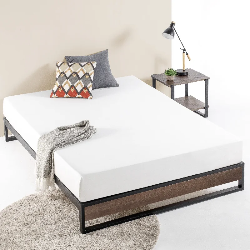 Priage by ZINUS GOOD DESIGN™ Winner 10 Inch Grey Wash Bamboo and Metal Platforma Bed