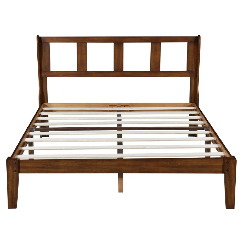 Sleeplanner 14 Inch Wood Bed Frame with Headboard