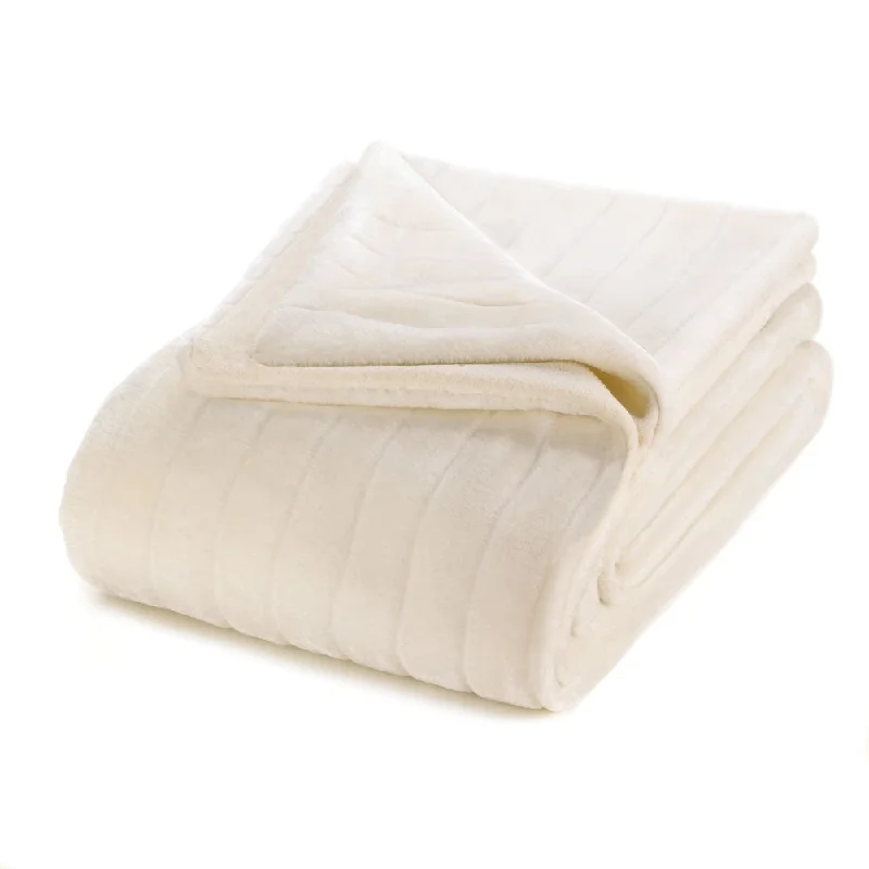 Snowy White Faux Fur Throw Blanket