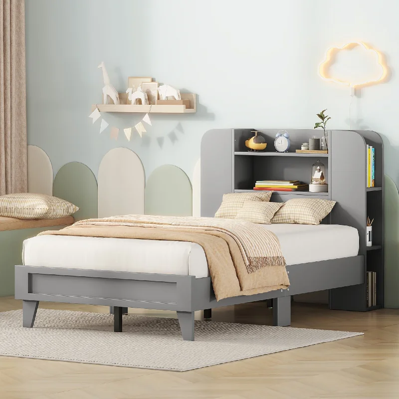 Wood Twin Size Platform Bed