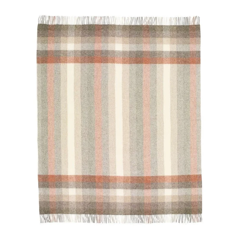 Woodale Blush, Shetland Pure New Wool Throw Blanket