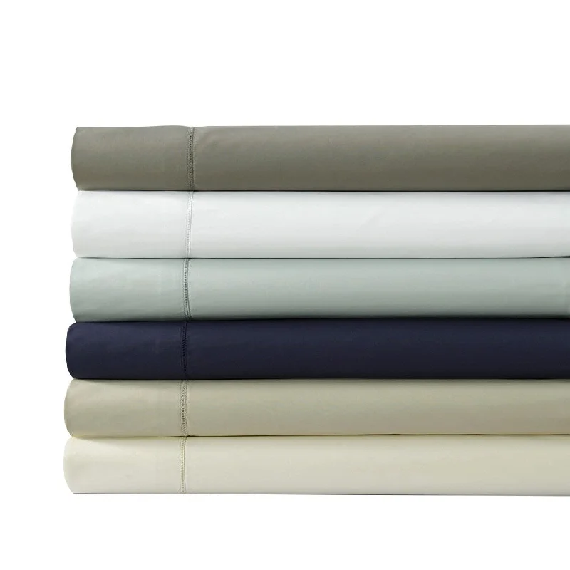 500 Thread Count Cotton Percale Extra-deep Pocket Sheet Set with Oversized Flat