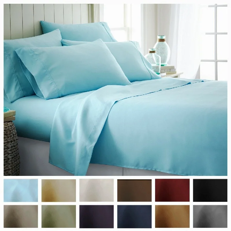 6 Pcs Softest Microfiber Deep Pocket Sheet Set in King Size