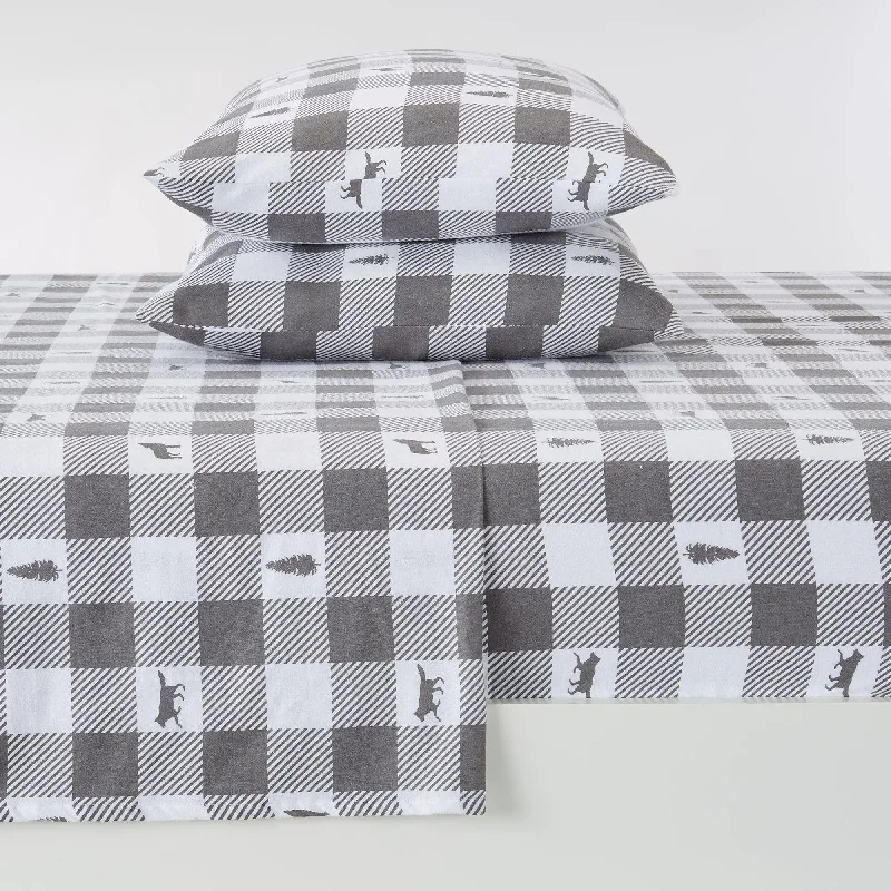 Checkered Lodge Cotton Sheet Set