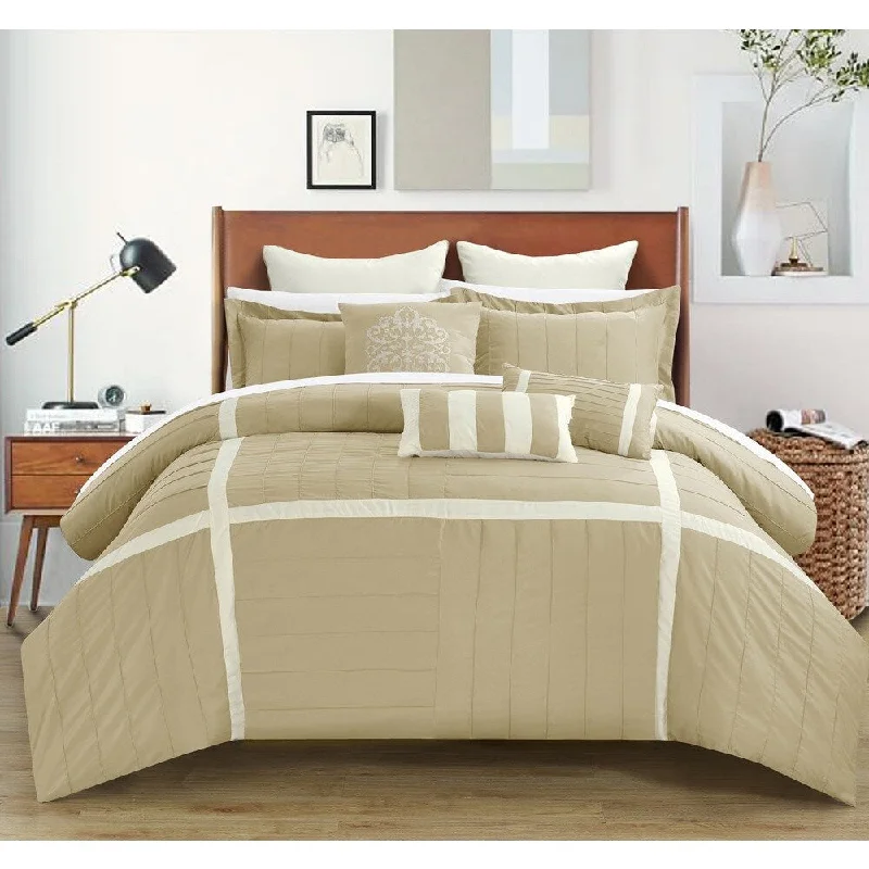 Chic Home Helena Taupe Comforter 12-Piece set