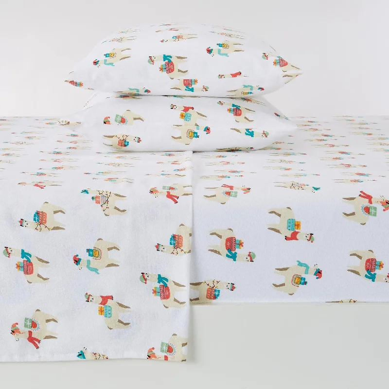 Christmas Llama Cotton Sheet Set