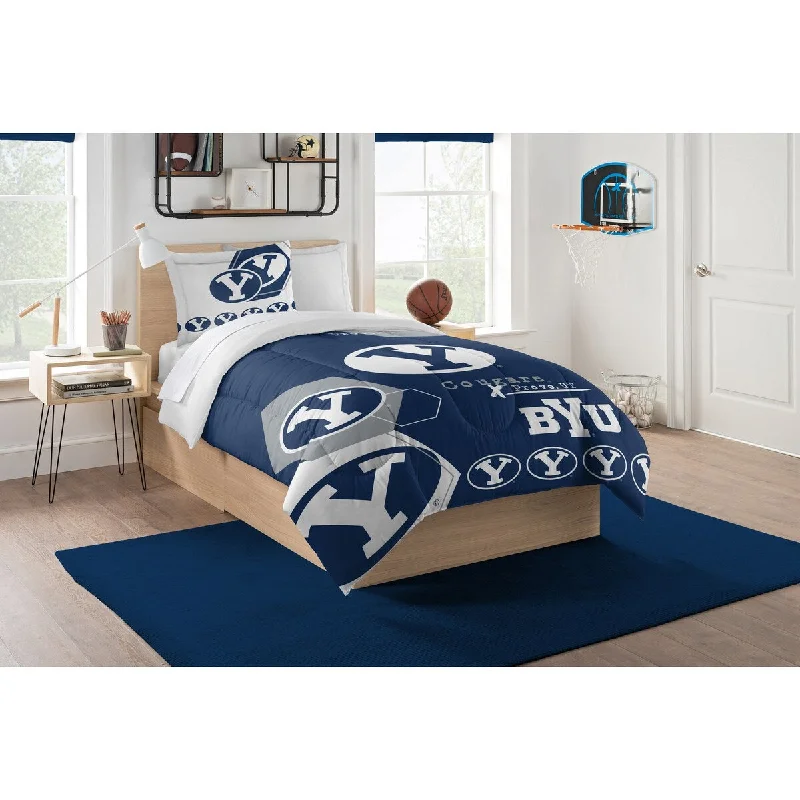 COL 862 BYU Hexagon Twin Comforter Set