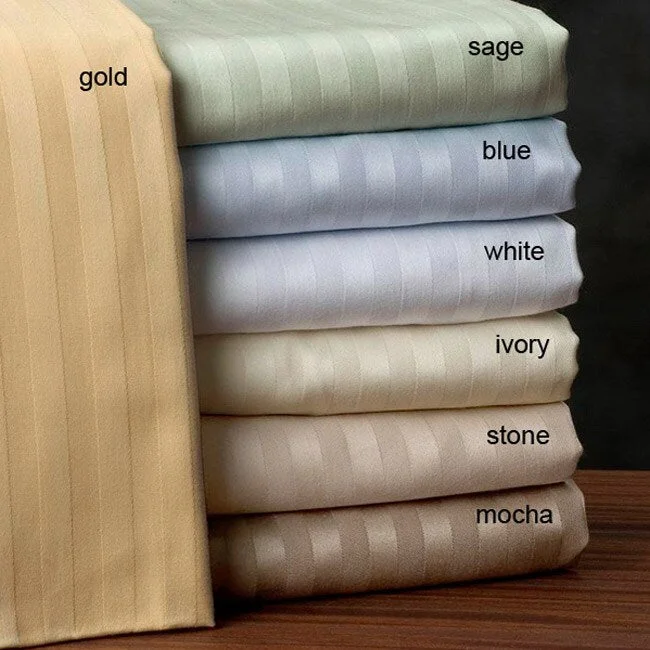 Egyptian Cotton Stripe 600 Thread Count Sheet Set