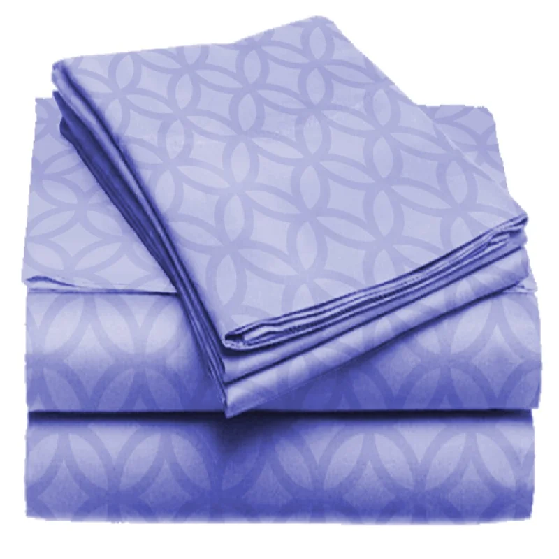 Exquisite Collection Microfiber Geometric Rings Sheet Set