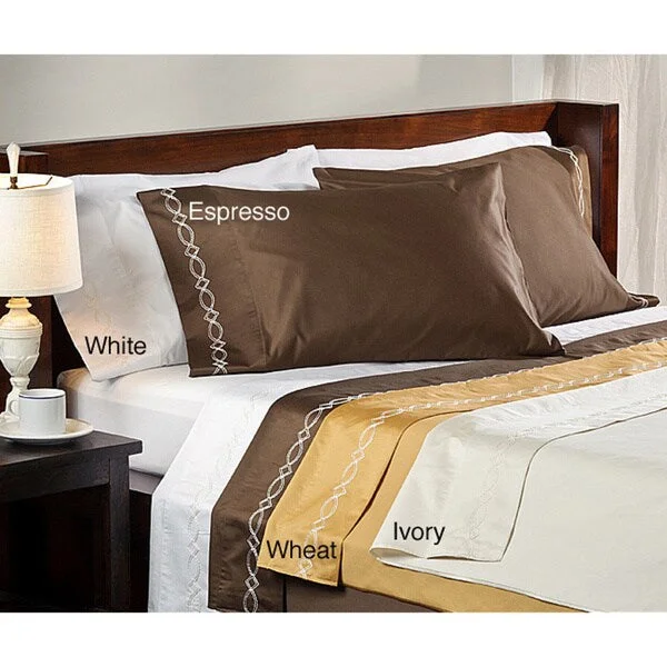 Grand Luxe Egyptian Cotton Sateen 800 Thread Count Chain Solid Deep Pocket Sheet Set