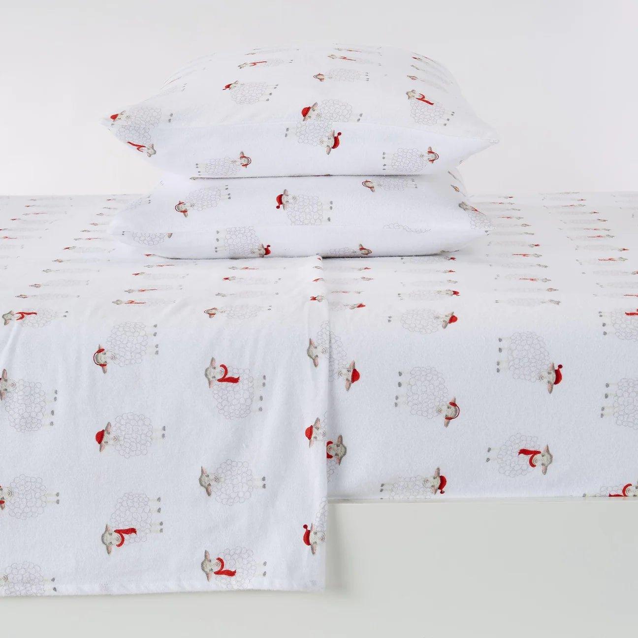 Holiday Sheep Cotton Sheet Set