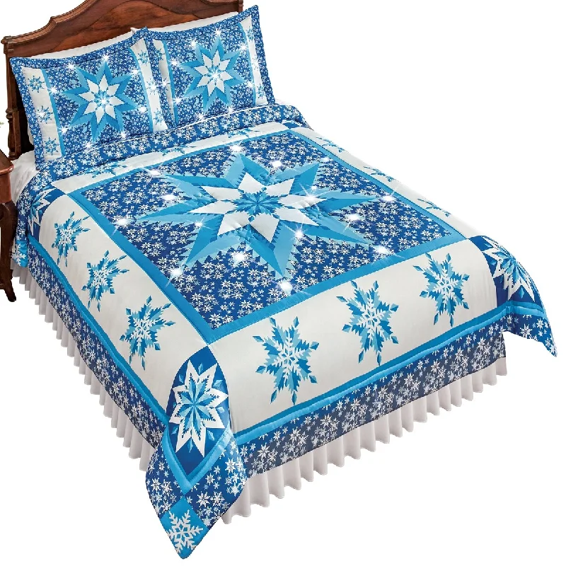 Holiday Snowflake Comforter with LED Lights