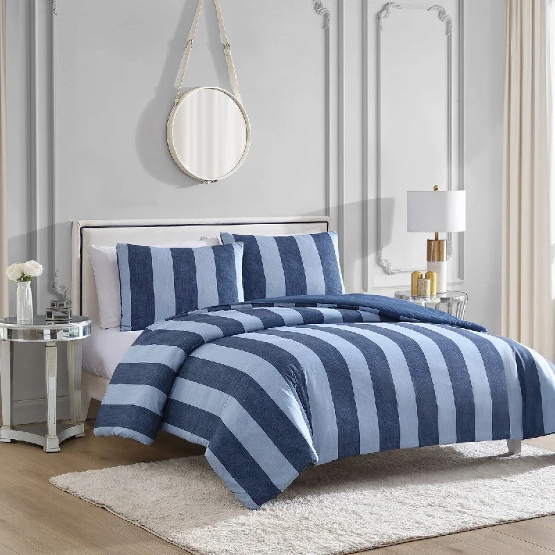 Juicy Couture Printed Denim Stripe Reversible Duvet Sets