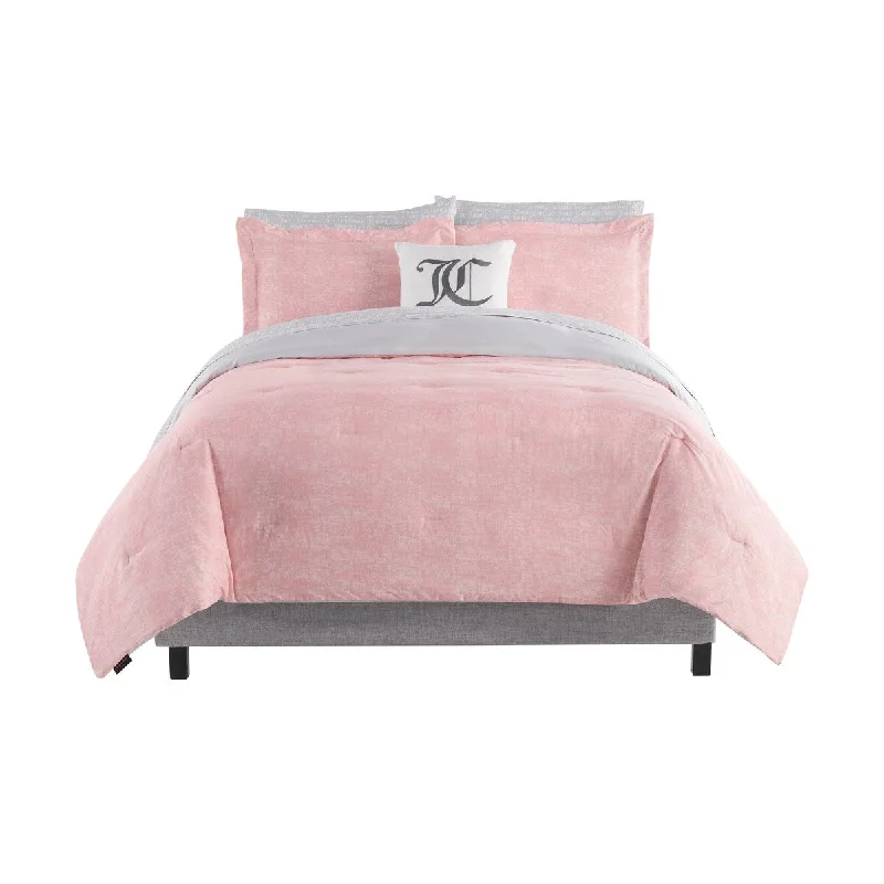 Juicy Couture Texture Pink/Grey 6-Piece Comforter Set