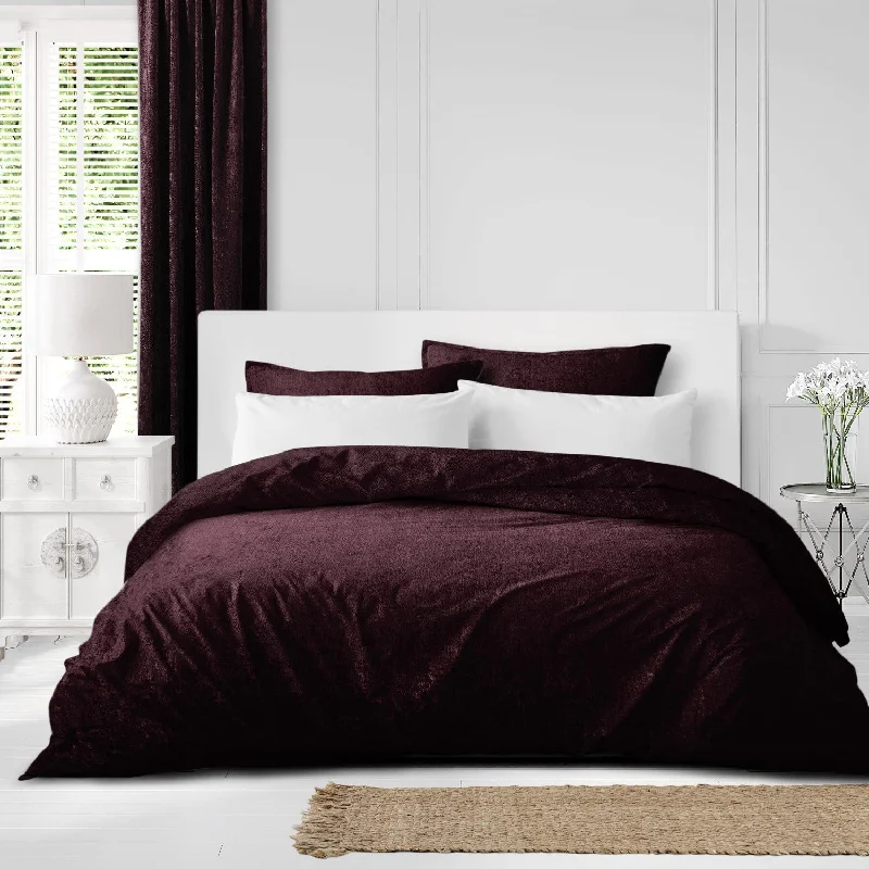 Juno Velvet Bordeaux Queen Sham - Open Box