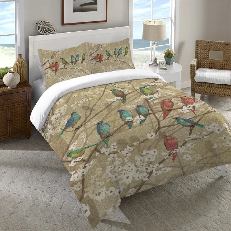 Laural Home Birds and Blossoms Duvet Cover