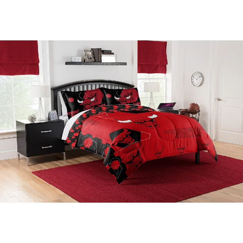 NBA 849 Bulls Hexagon F/Q Comforter Set