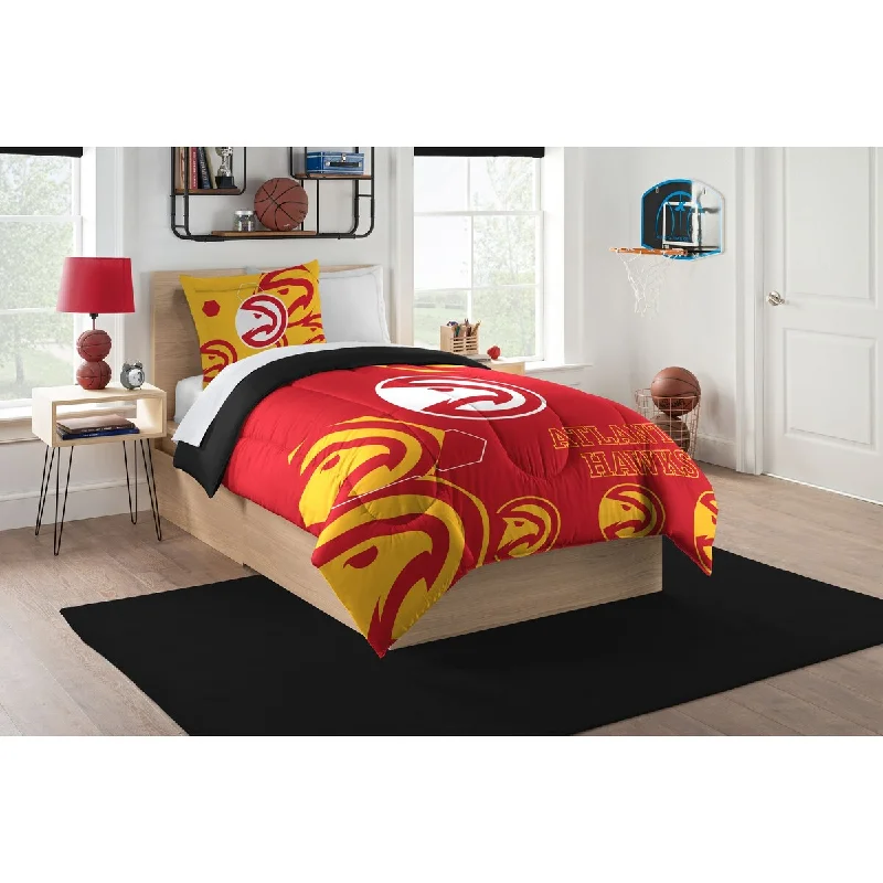 NBA 862 Hawks Hexagon Twin Comforter Set