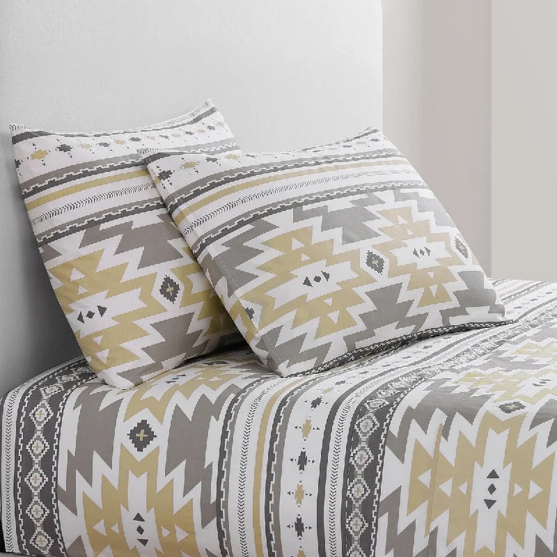 Paseo Road by HiEnd Accents 200TC Cotton Desert Sage Southwestern Aztec Sheet Set, 4PC